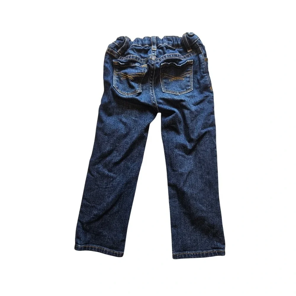 Baby Gap 1969 Toddler Dark Wash Straight Leg Jeans Size 3 Years Adjustable